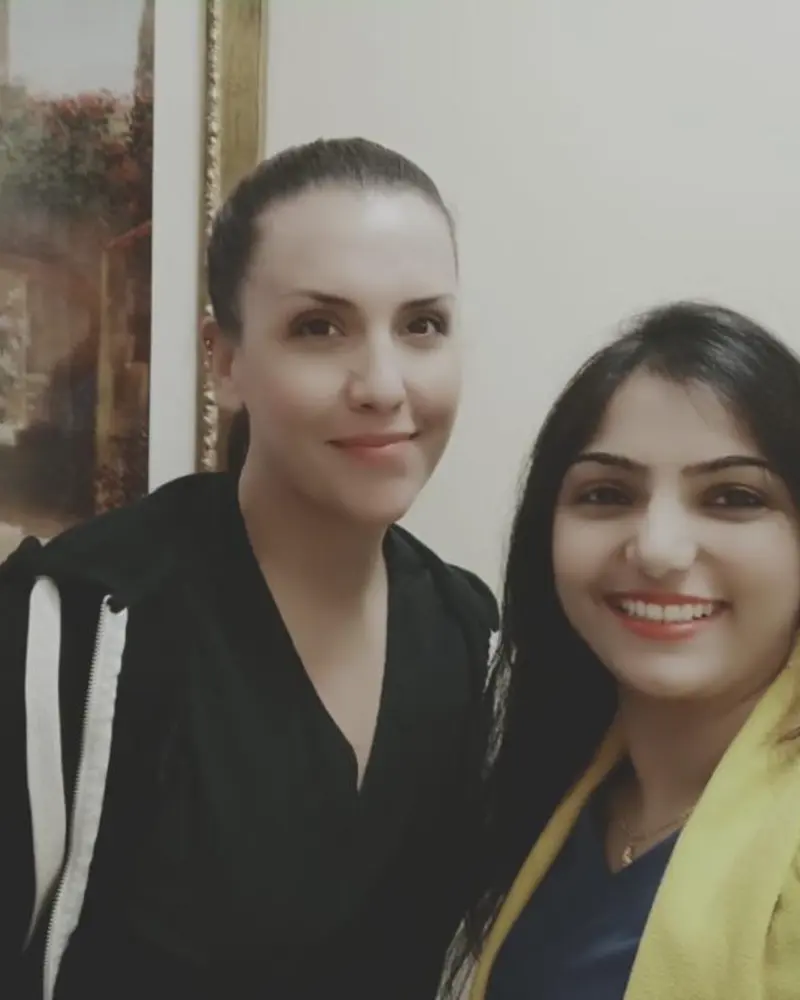Dr. Rashmi Bhamare, With a colleague