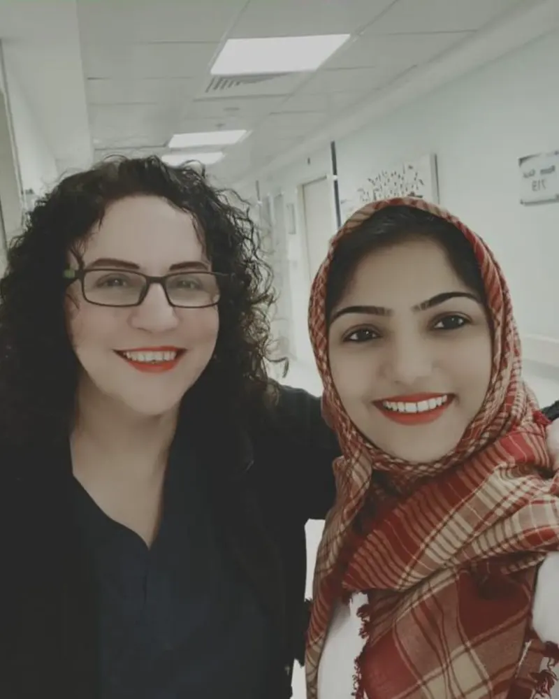 Dr. Rashmi Bhamare, With a colleague