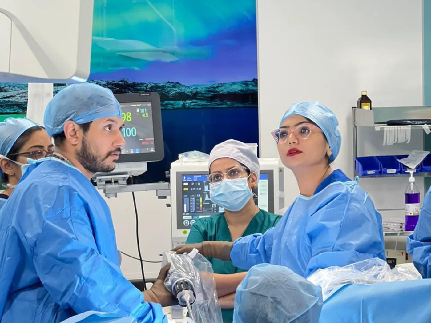 Dr. Rashmi Bhamare with the surgical team in the operating theatre